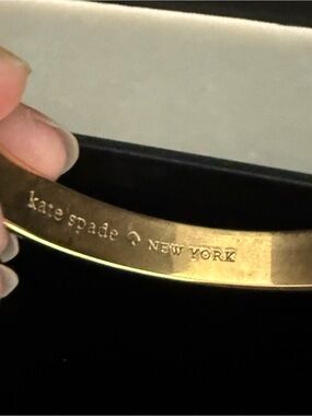 Kate Spade Happily Ever After Goldtone Bangle Wedding Bracelet